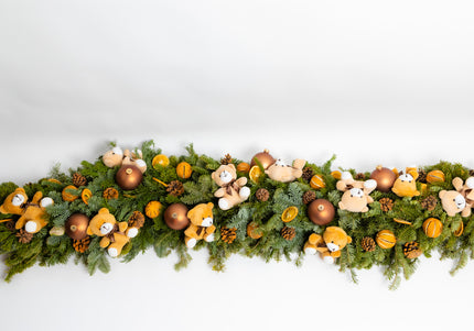 Ghirlandă de Crăciun Artizanală „Teddy Bear’s Festive Trail”