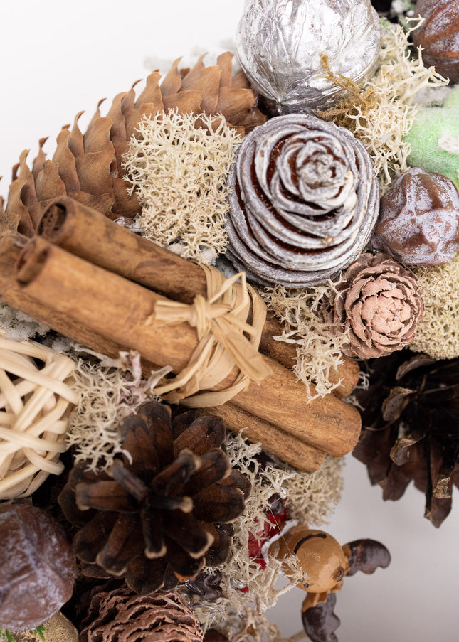 Coroniță Crăciun "Sweet Gingerbread" cu Mușchi și Conuri