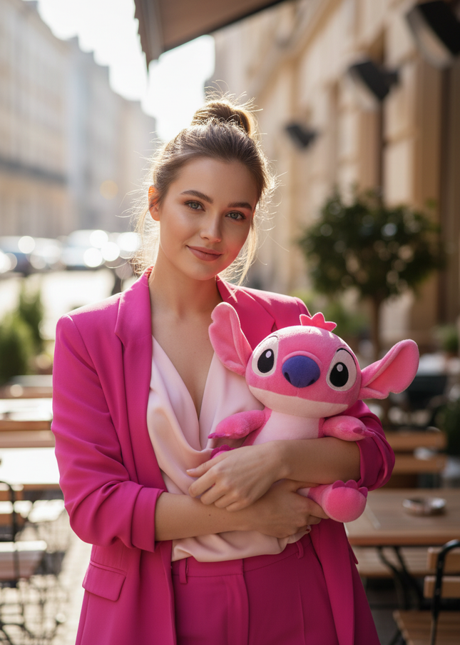 Jucărie de Lux „Pink Cosmic Stich” – Ediție Intergalactică 22 cm