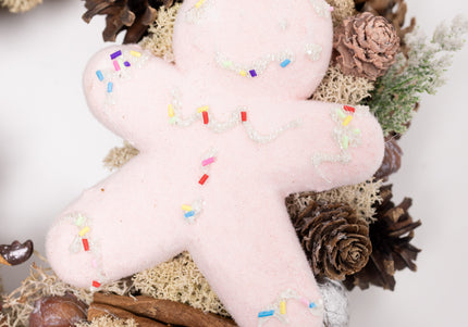 Coroniță Crăciun "Sweet Gingerbread" cu Mușchi și Conuri