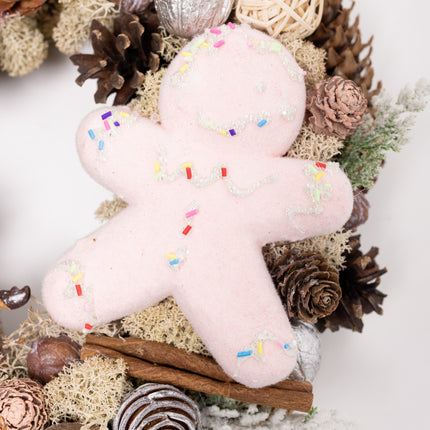 Coroniță Crăciun "Sweet Gingerbread" cu Mușchi și Conuri