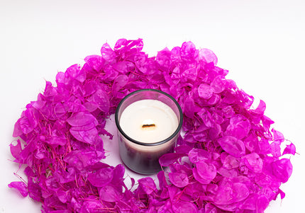 Coroniță Decorativă Lunaria Fucsia – Aranjament din Plante Naturale Uscate, Magenta Vibrant