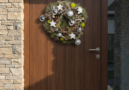 Coroniță de Crăciun Artizanală „Winter Glow & Botanical Nest”