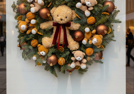 Coroniță de Crăciun Gigant „Teddy Bear’s Winter Hug”