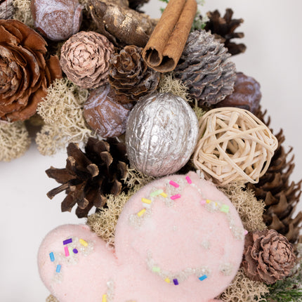 Coroniță Crăciun "Sweet Gingerbread" cu Mușchi și Conuri