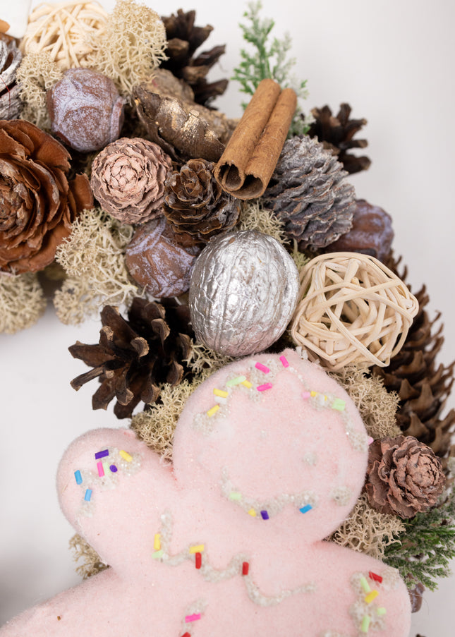 Coroniță Crăciun "Sweet Gingerbread" cu Mușchi și Conuri