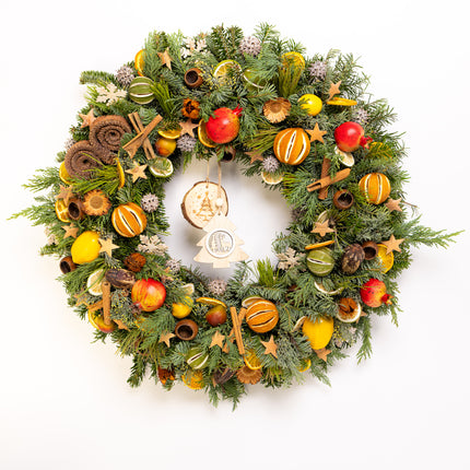 Coroniță Crăciun "Grand Winter Harvest" Mix Brad Natural