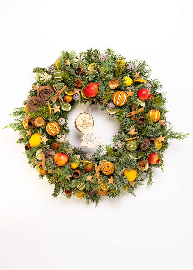 Coroniță Crăciun "Grand Winter Harvest" Mix Brad Natural