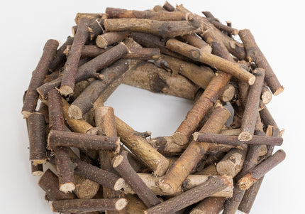 Coroniță Rustică din Lemn Natural – Bază Decorativă Manuală pentru Aranjamente de Casă