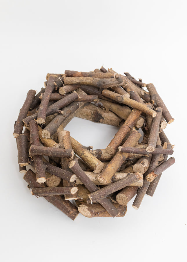 Coroniță Rustică din Lemn Natural – Bază Decorativă Manuală pentru Aranjamente de Casă