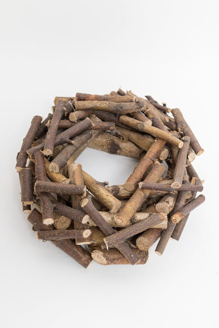 Coroniță Rustică din Lemn Natural – Bază Decorativă Manuală pentru Aranjamente de Casă