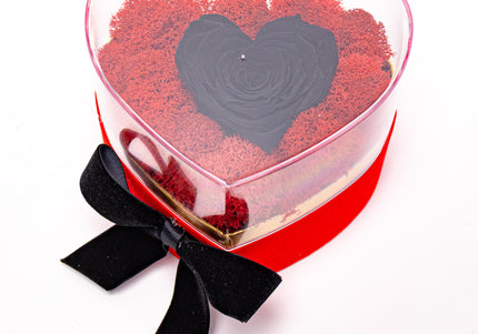 Aranjament de Lux "Midnight Heart" cu Trandafir Criogenat