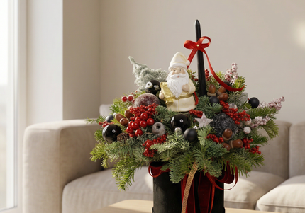 Aranjament de Crăciun Premium – Santa’s Velvet Box