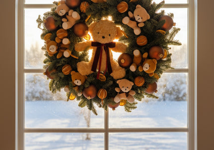 Coroniță de Crăciun Gigant „Teddy Bear’s Winter Hug”