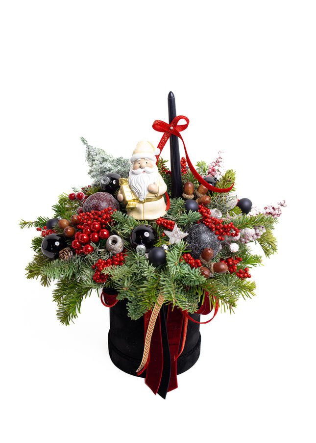 Aranjament de Crăciun Premium – Santa’s Velvet Box