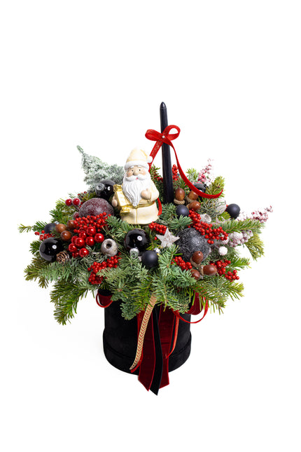 Aranjament de Crăciun Premium – Santa’s Velvet Box