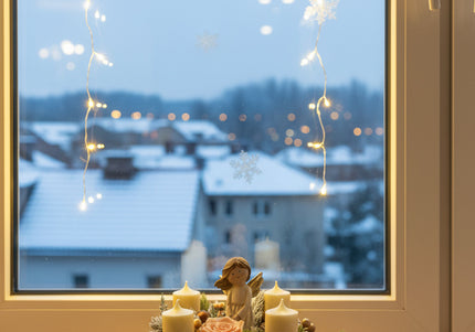 Aranjament Crăciun Advent  "Glow of Angels" cu Trandafir și Catifea