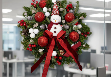 Coroniță Craciun "Holiday Joy" din Brad Natural Nobilis