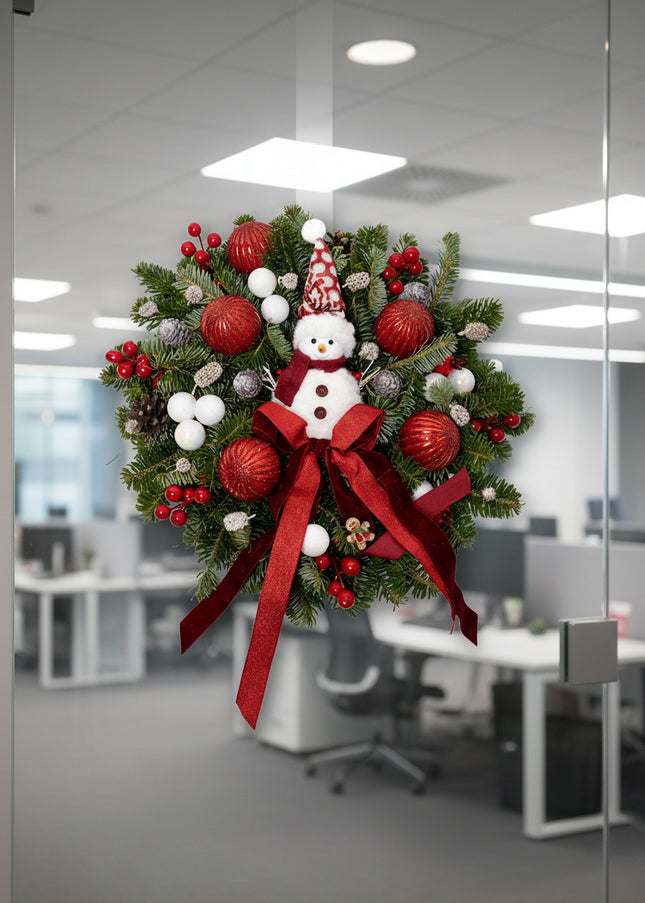 Coroniță Craciun "Holiday Joy" din Brad Natural Nobilis