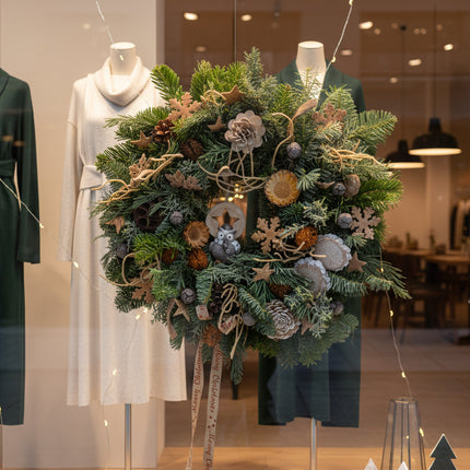 Coroniță Crăciun "Nature's Owl" din Brad Nobilis Natural