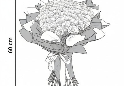 Buchet Gigant "Orchid Symphony" cu 79 Trandafiri Roz și Mov