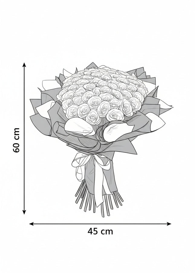 Buchet Gigant "Orchid Symphony" cu 79 Trandafiri Roz și Mov