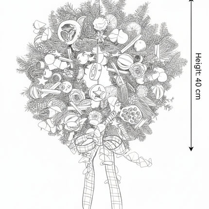 Coroniță Crăciun "Midnight Forest" din Brad Nobilis