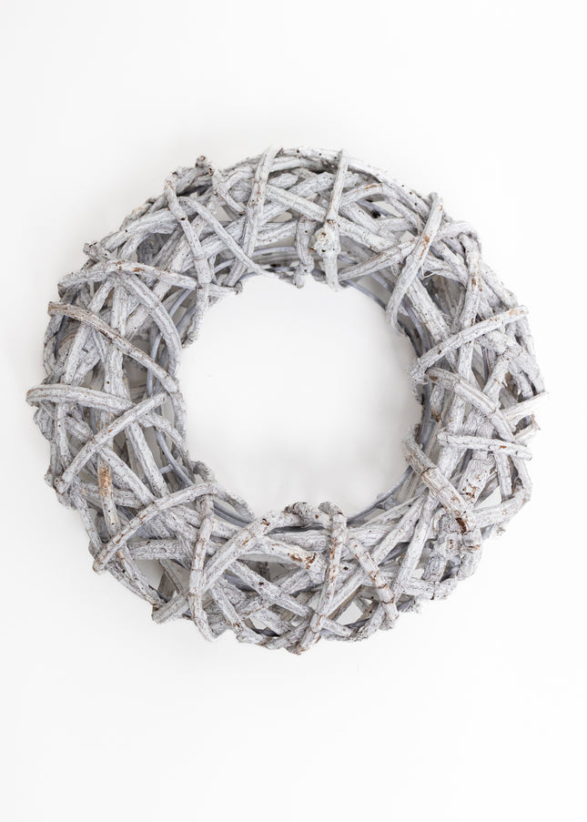 Coroniță din Răchită Albă Împletită – Bază Decorativă Naturală pentru Aranjamente Handmade
