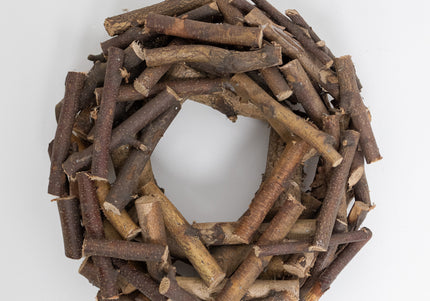 Coroniță Rustică din Lemn Natural – Bază Decorativă Manuală pentru Aranjamente de Casă