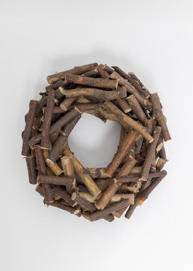 Coroniță Rustică din Lemn Natural – Bază Decorativă Manuală pentru Aranjamente de Casă