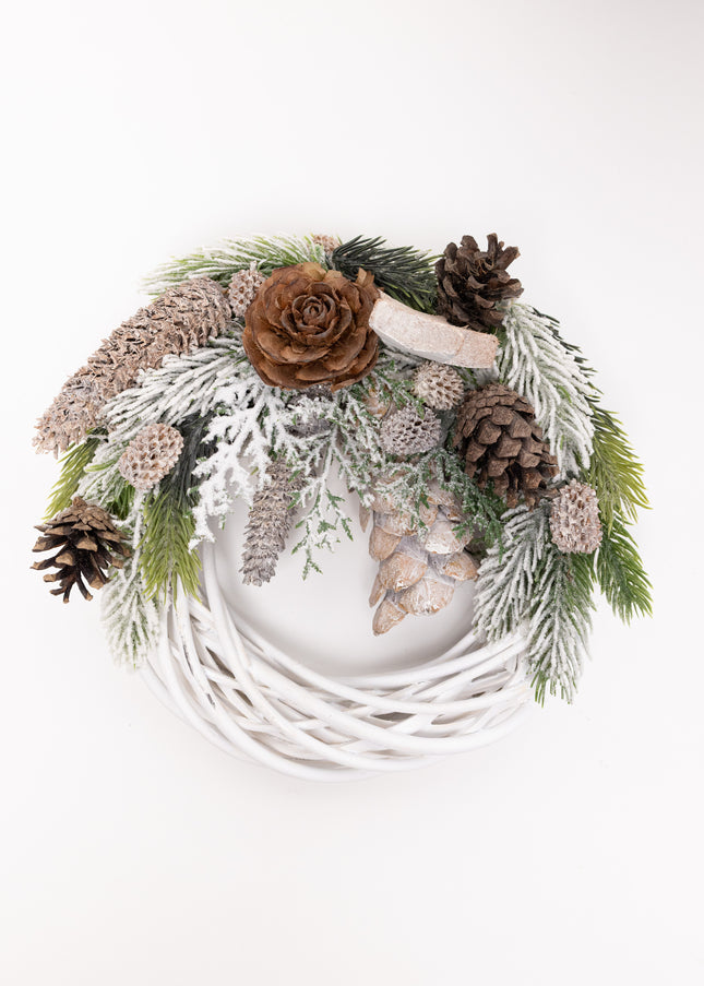 Coroniță Crăciun "Nature's Whisper" pe Lemn Împletit