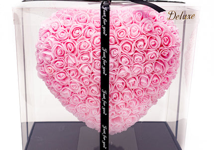 Aranjament de Lux "Pink Diamond Heart" în Vitrină Deluxe