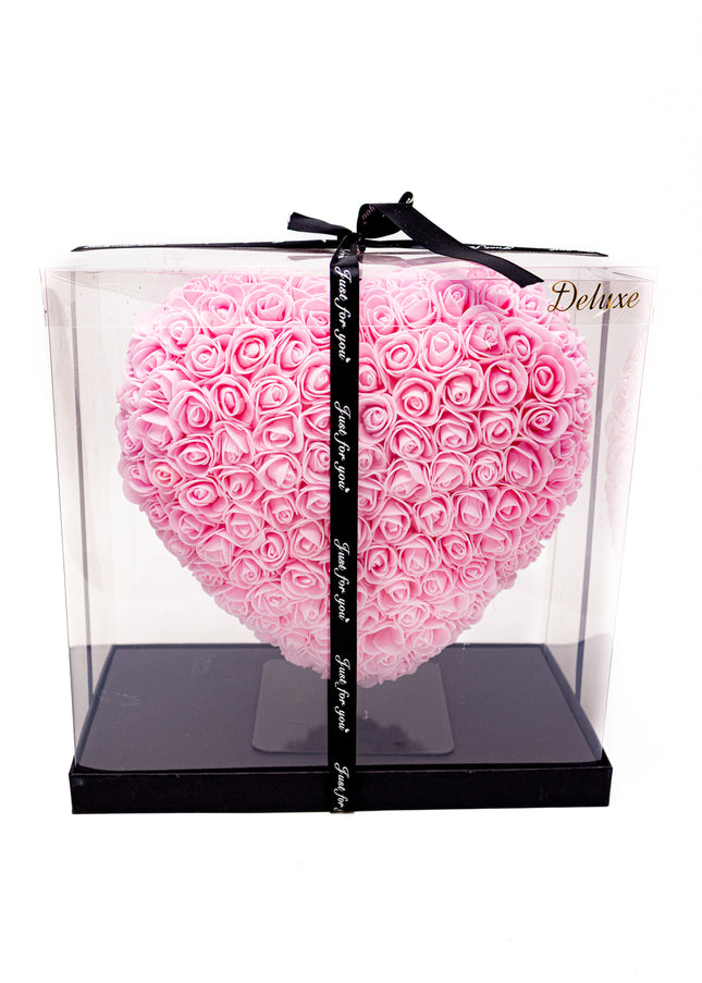 Aranjament de Lux "Pink Diamond Heart" în Vitrină Deluxe