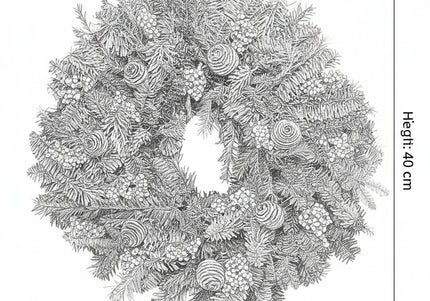Coroniță de Crăciun Artizanală „Berry Burst & Cedar Pine”