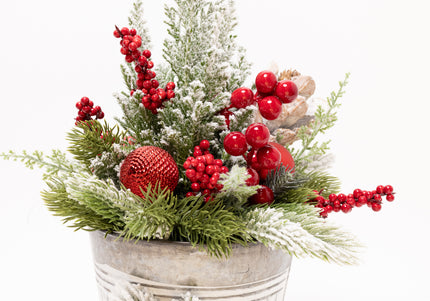 Brad Natural la Ghiveci "Red Berries" pentru Birou