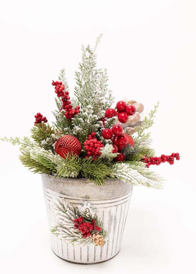 Brad Natural la Ghiveci "Red Berries" pentru Birou