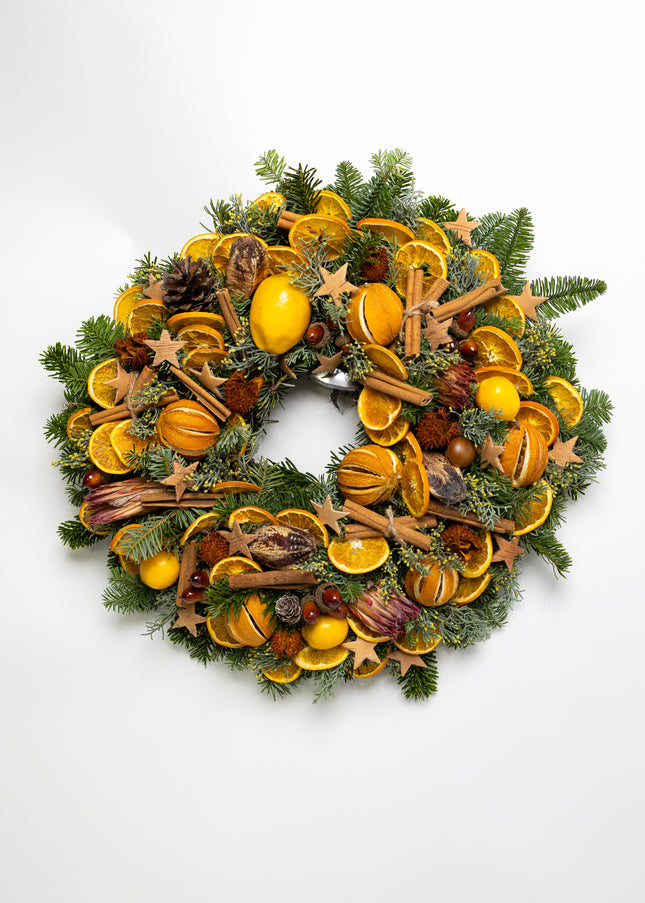 Coroniță Crăciun "Citrus & Cinnamon" Brad Nobilis Mare