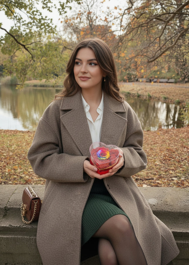 Aranjament de Lux „Eternal Rainbow” în Inimă de Cristal