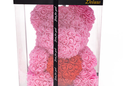 Aranjament de Lux "Rose Quartz Teddy" în Ediție Deluxe