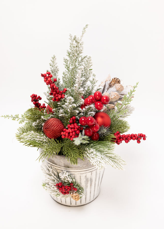 Brad Natural la Ghiveci "Red Berries" pentru Birou