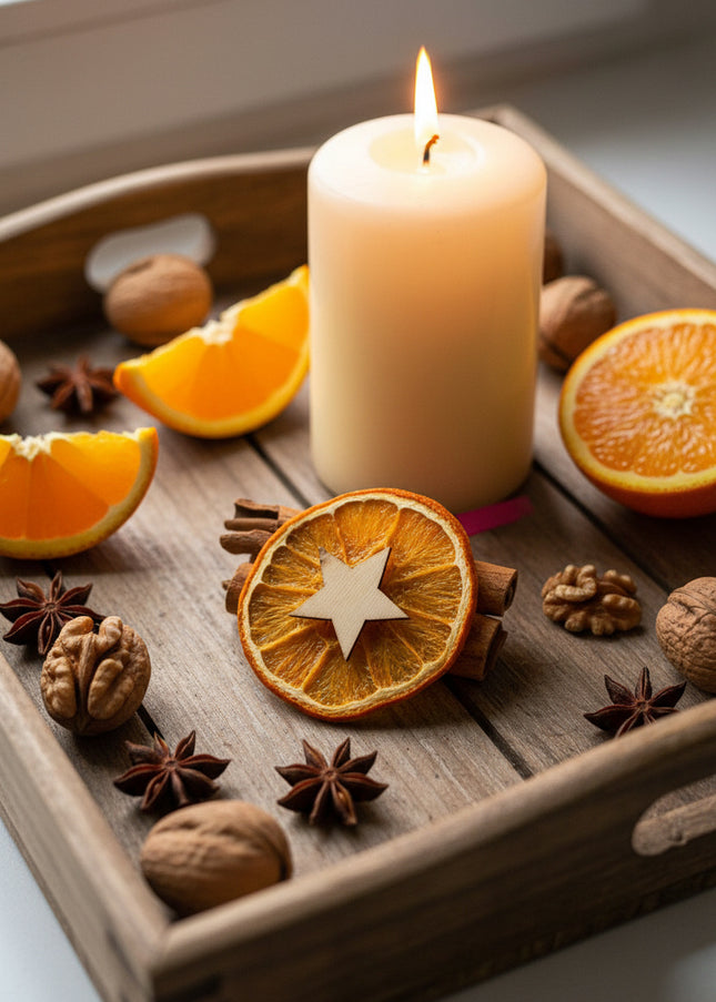 Lumânare Decorativă Artizanală „Cinnamon Angel Glow”