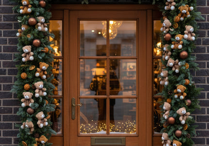 Ghirlandă de Crăciun Artizanală „Teddy Bear’s Festive Trail”