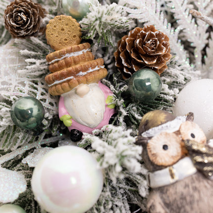 Coroniță Gigantică "Snowy Frosty" cu Brad Artificial 4D