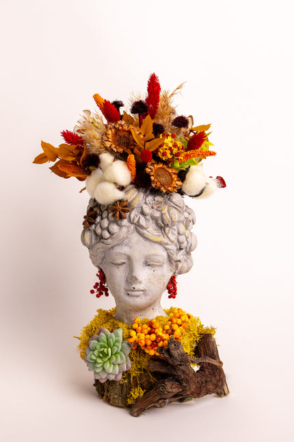 Aranjament floral „Autumn Lady” – design artistic în tonuri de toamnă