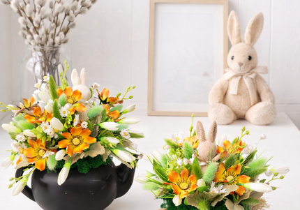 Set de Paște „Spring Duo” – aranjamente florale Sunny Bunny Pot & Spring Teapot