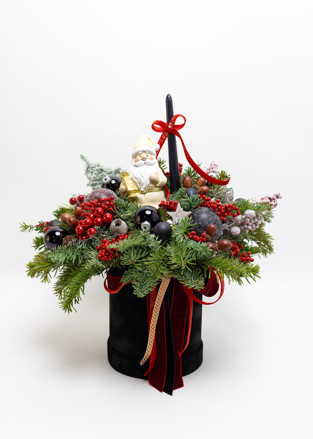 Aranjament de Crăciun Premium – Santa’s Velvet Box