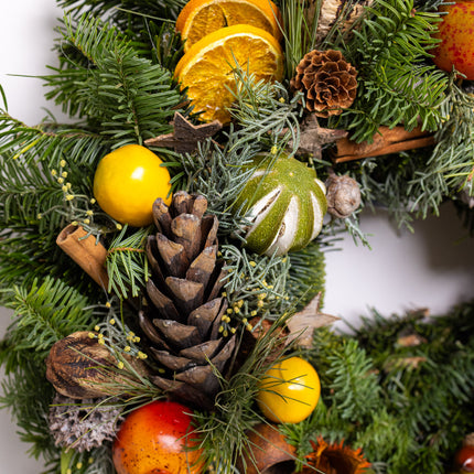 Coroniță Crăciun "Natural Harvest" din Mix de Brad Natural