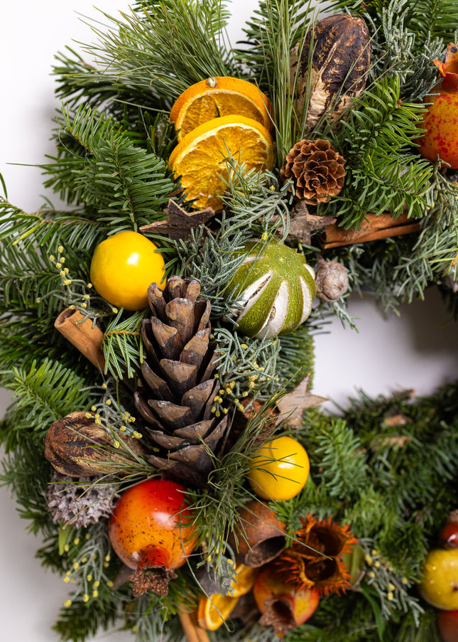 Coroniță Crăciun "Natural Harvest" din Mix de Brad Natural