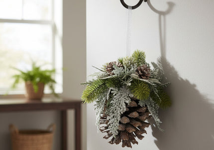 Ornament de Crăciun Premium „Snowy Giant Pinecone”
