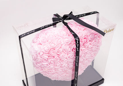 Aranjament de Lux "Pink Diamond Heart" în Vitrină Deluxe